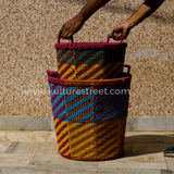 Multi Color Laundry Basket with Charpai Weave (Combo) - Kulture Street