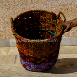 Multi Color Laundry Basket with Charpai Weave - Kulture Street