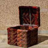 Laundry Basket with Charpai Weave ~ Multi Color - Kulture Street