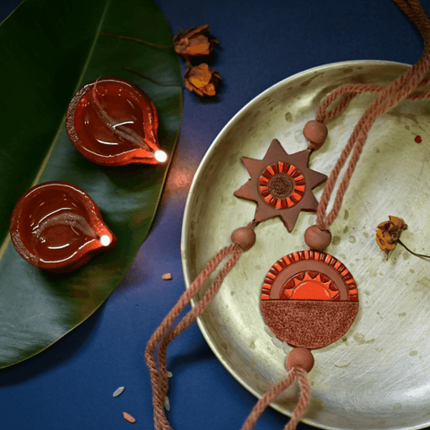 Sūrya & Saṃdhyā Combo ~ Handmade Eco-friendly Rakhi - Kulture Street